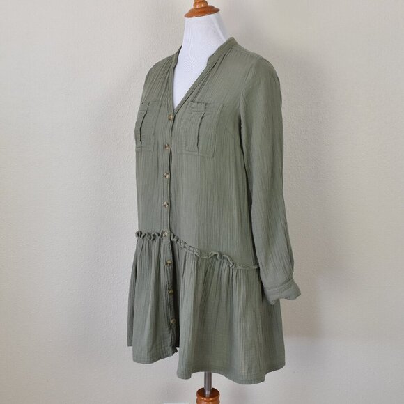 Maeve Katie Textured Gauze Utility Tunic Dress - 6 - Picture 4 of 9